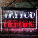 ADVPRO Tattoo Piercing Shop Dual Color LED Neon Sign st6-i0296 - White & Red
