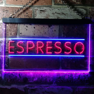 ADVPRO Espresso Shop Coffee Cafe Dual Color LED Neon Sign st6-i0300 - Blue & Red