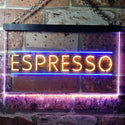 ADVPRO Espresso Shop Coffee Cafe Dual Color LED Neon Sign st6-i0300 - Blue & Yellow