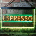 ADVPRO Espresso Shop Coffee Cafe Dual Color LED Neon Sign st6-i0300 - Green & Yellow