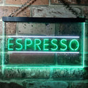 ADVPRO Espresso Shop Coffee Cafe Dual Color LED Neon Sign st6-i0300 - White & Green