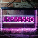 ADVPRO Espresso Shop Coffee Cafe Dual Color LED Neon Sign st6-i0300 - White & Purple