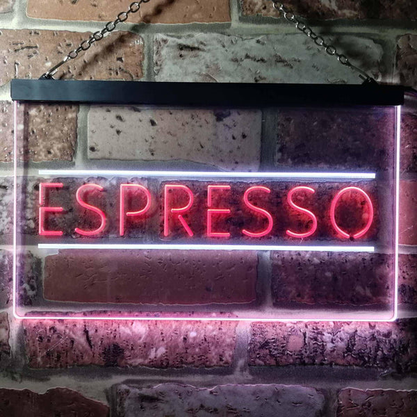 ADVPRO Espresso Shop Coffee Cafe Dual Color LED Neon Sign st6-i0300 - White & Red