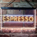 ADVPRO Espresso Shop Coffee Cafe Dual Color LED Neon Sign st6-i0300 - White & Yellow