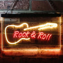 ADVPRO Rock and Roll Guitar Band Room Display Dual Color LED Neon Sign st6-i0303 - Red & Yellow