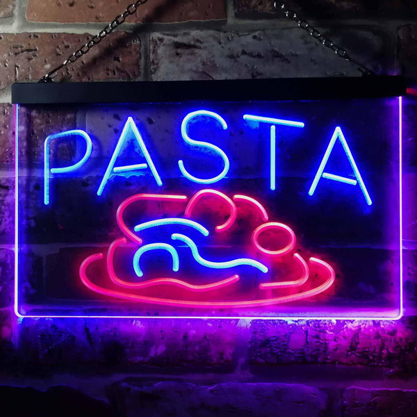 ADVPRO Pasta Cafe Dual Color LED Neon Sign st6-i0304 - Red & Blue