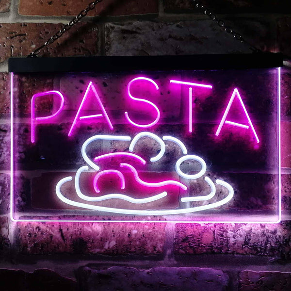 ADVPRO Pasta Cafe Dual Color LED Neon Sign st6-i0304 - White & Purple