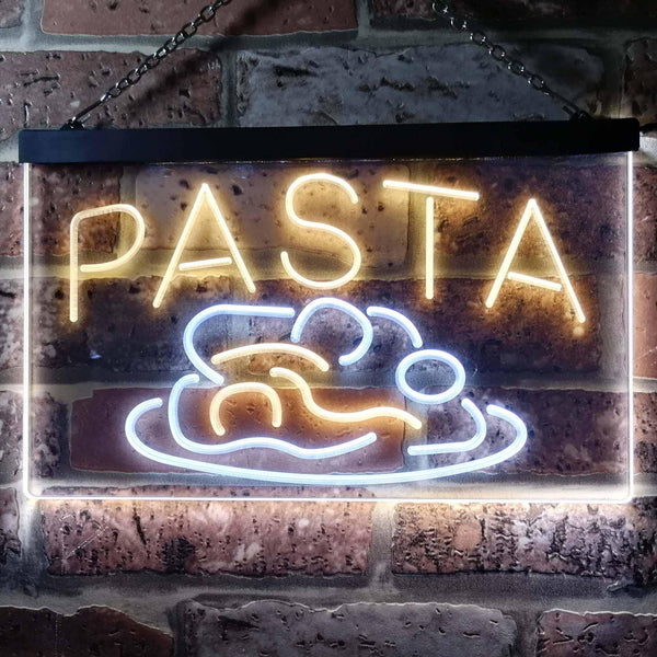 ADVPRO Pasta Cafe Dual Color LED Neon Sign st6-i0304 - White & Yellow