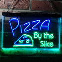 ADVPRO Pizza by The Slice Shop Display Dual Color LED Neon Sign st6-i0306 - Green & Blue