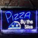 ADVPRO Pizza by The Slice Shop Display Dual Color LED Neon Sign st6-i0306 - White & Blue