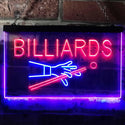 ADVPRO Billiards Pool Room Snooker Plaque Dual Color LED Neon Sign st6-i0309 - Blue & Red