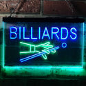 ADVPRO Billiards Pool Room Snooker Plaque Dual Color LED Neon Sign st6-i0309 - Green & Blue