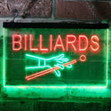 ADVPRO Billiards Pool Room Snooker Plaque Dual Color LED Neon Sign st6-i0309 - Green & Red