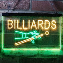 ADVPRO Billiards Pool Room Snooker Plaque Dual Color LED Neon Sign st6-i0309 - Green & Yellow
