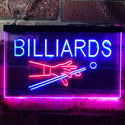 ADVPRO Billiards Pool Room Snooker Plaque Dual Color LED Neon Sign st6-i0309 - Red & Blue