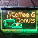 ADVPRO Coffee and Donuts Kitchen Shop Plaque Dual Color LED Neon Sign st6-i0310 - Green & Yellow