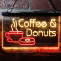 ADVPRO Coffee and Donuts Kitchen Shop Plaque Dual Color LED Neon Sign st6-i0310 - Red & Yellow