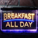 ADVPRO Breakfast All Day Open Restaurant Cafe Dual Color LED Neon Sign st6-i0311 - Blue & Yellow