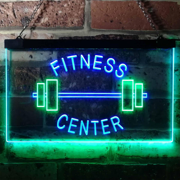 ADVPRO Fitness Center Gym Room Weight Train Dual Color LED Neon Sign st6-i0313 - Green & Blue