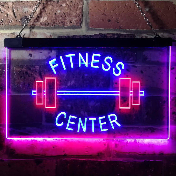ADVPRO Fitness Center Gym Room Weight Train Dual Color LED Neon Sign st6-i0313 - Red & Blue