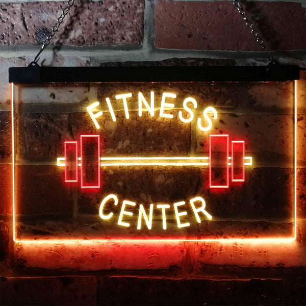 ADVPRO Fitness Center Gym Room Weight Train Dual Color LED Neon Sign st6-i0313 - Red & Yellow