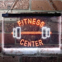 ADVPRO Fitness Center Gym Room Weight Train Dual Color LED Neon Sign st6-i0313 - White & Orange