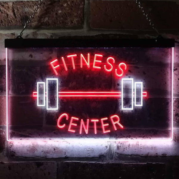 ADVPRO Fitness Center Gym Room Weight Train Dual Color LED Neon Sign st6-i0313 - White & Red