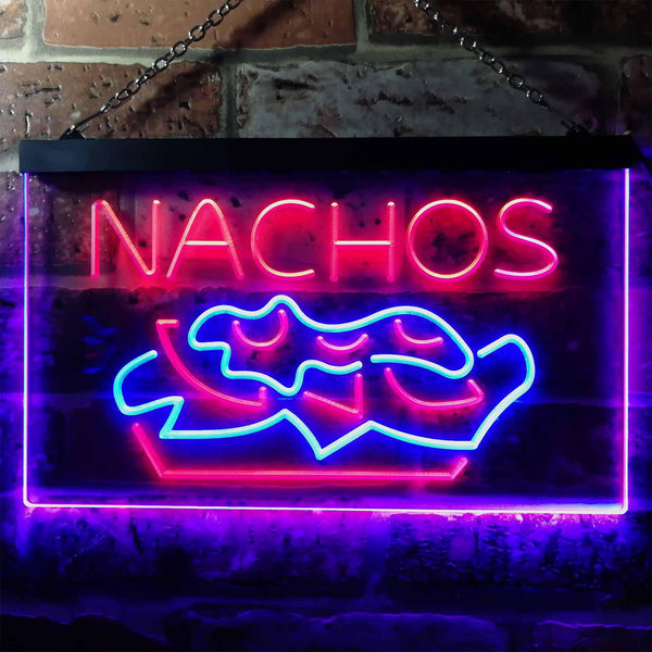 ADVPRO Nachos Cafe Dual Color LED Neon Sign st6-i0314 - Blue & Red