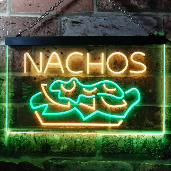 ADVPRO Nachos Cafe Dual Color LED Neon Sign st6-i0314 - Green & Yellow