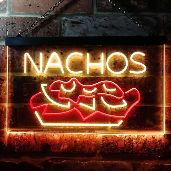 ADVPRO Nachos Cafe Dual Color LED Neon Sign st6-i0314 - Red & Yellow