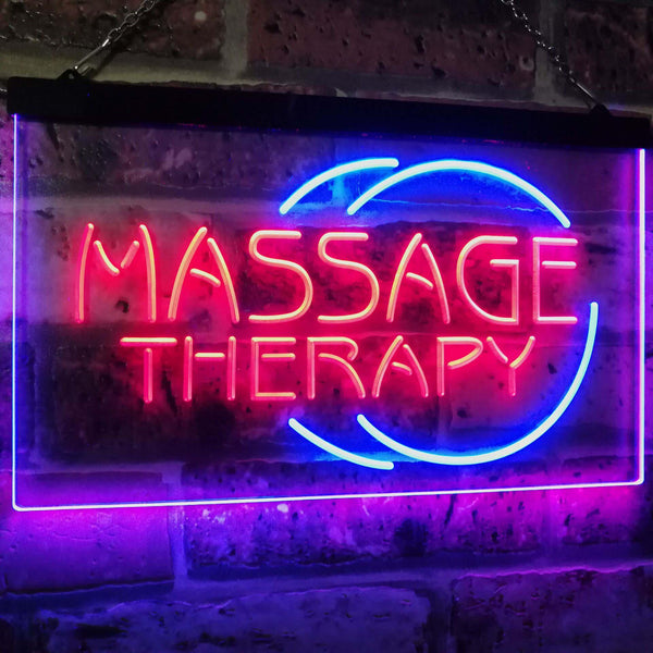 ADVPRO Massage Therapy Business Display Dual Color LED Neon Sign st6-i0315 - Blue & Red
