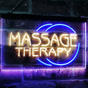 ADVPRO Massage Therapy Business Display Dual Color LED Neon Sign st6-i0315 - Blue & Yellow