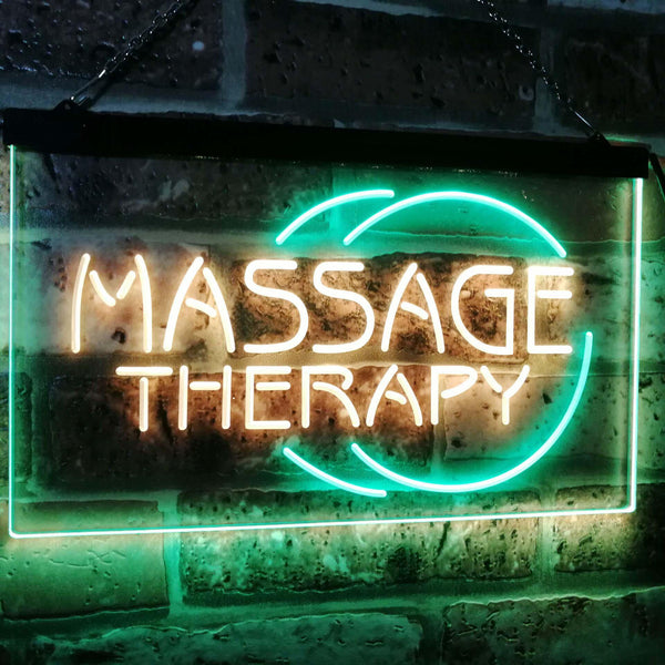 ADVPRO Massage Therapy Business Display Dual Color LED Neon Sign st6-i0315 - Green & Yellow