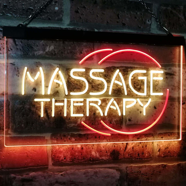 ADVPRO Massage Therapy Business Display Dual Color LED Neon Sign st6-i0315 - Red & Yellow