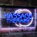 ADVPRO Massage Therapy Business Display Dual Color LED Neon Sign st6-i0315 - White & Blue
