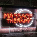 ADVPRO Massage Therapy Business Display Dual Color LED Neon Sign st6-i0315 - White & Orange