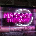 ADVPRO Massage Therapy Business Display Dual Color LED Neon Sign st6-i0315 - White & Purple