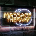 ADVPRO Massage Therapy Business Display Dual Color LED Neon Sign st6-i0315 - White & Yellow