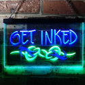 ADVPRO Get Inked Tattoo Shop Display Plaque Dual Color LED Neon Sign st6-i0316 - Green & Blue