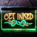 ADVPRO Get Inked Tattoo Shop Display Plaque Dual Color LED Neon Sign st6-i0316 - Green & Yellow