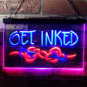 ADVPRO Get Inked Tattoo Shop Display Plaque Dual Color LED Neon Sign st6-i0316 - Red & Blue