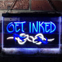 ADVPRO Get Inked Tattoo Shop Display Plaque Dual Color LED Neon Sign st6-i0316 - White & Blue
