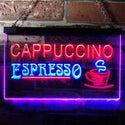 ADVPRO Cappuccino Espresso Coffee Shop Cafe Dual Color LED Neon Sign st6-i0317 - Blue & Red