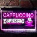 ADVPRO Cappuccino Espresso Coffee Shop Cafe Dual Color LED Neon Sign st6-i0317 - White & Purple