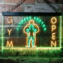 ADVPRO Gym Fitness Center Open Dual Color LED Neon Sign st6-i0321 - Green & Yellow