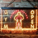 ADVPRO Gym Fitness Center Open Dual Color LED Neon Sign st6-i0321 - Red & Yellow