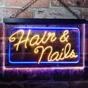 ADVPRO Hair & Nails Beauty Salon Dual Color LED Neon Sign st6-i0322 - Blue & Yellow