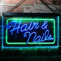ADVPRO Hair & Nails Beauty Salon Dual Color LED Neon Sign st6-i0322 - Green & Blue