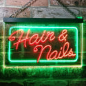 ADVPRO Hair & Nails Beauty Salon Dual Color LED Neon Sign st6-i0322 - Green & Red