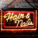 ADVPRO Hair & Nails Beauty Salon Dual Color LED Neon Sign st6-i0322 - Red & Yellow